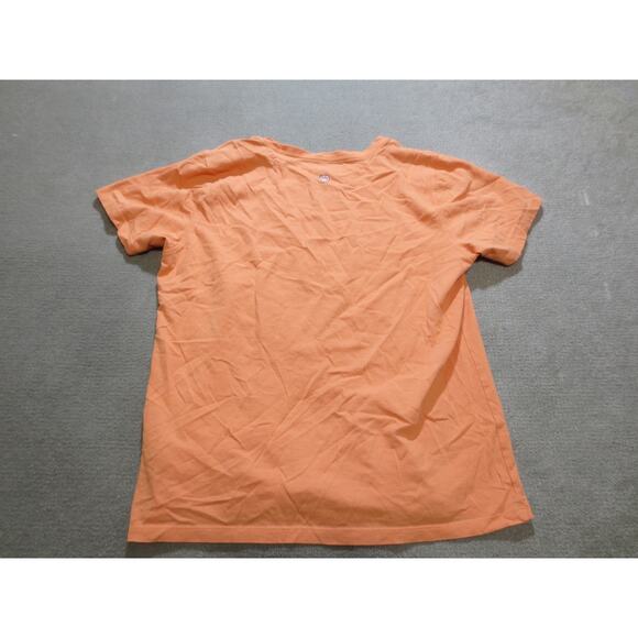 Life is Good Womens Shirt Meidum Orange Tee Short Sleeve Tree Butterfly - Picture 2 of 7